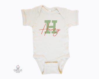 Body bébé garçon avec prénom personnalisé - prénom personnalisé grenouillère bébé vêtements de bébé uniques