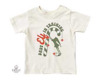 Baby Elf in Training Kids Christmas Shirt – Funny Holiday Toddler Tee