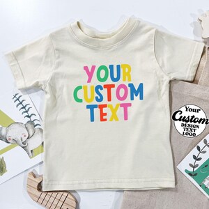 Custom Text Baby Shirt - Custom Text Printed, Your Design or Logo Printed Directly Onto a Baby T-Shirt - Custom Company Logo Printed Tee