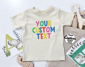 Camiseta de bebé con texto personalizado: diseño personalizado o camiseta con logotipo impreso