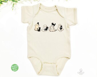Halloween Ghost Cats Baby Onesie®: Trendy Kids Bodysuit