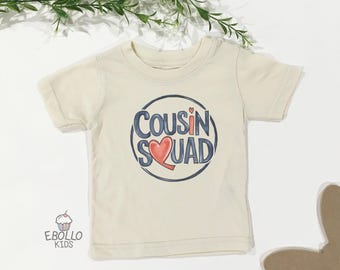 Cousin Squad Baby Shirt: Matching Family Outfit, Natural Toddler Tee