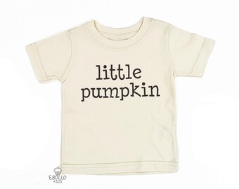 Camiseta de Halloween de Calabaza Pequeña: Camiseta de Moda para Niños Pequeños