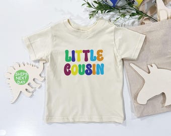 Little Cousin Baby Toddler Boy Shirt - Matching Cousin Natural Kids Tee