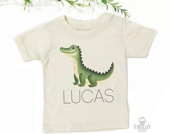 Personalized Alligator Toddler Shirt: Custom Name Birthday Tee