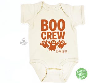 Personalized Halloween Baby Onesie®: Custom Boo Crew Ghost Bodysuit
