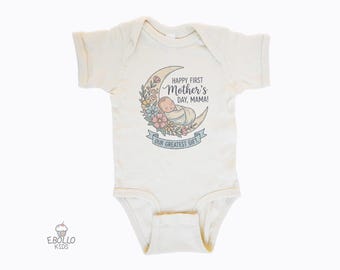 Body divertido de algodón natural para bebé "Feliz primer Día de la Madre"