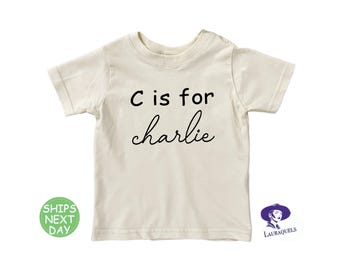 Chemise personnalisée pour bébé garçon : T-shirt enfant avec prénom personnalisé