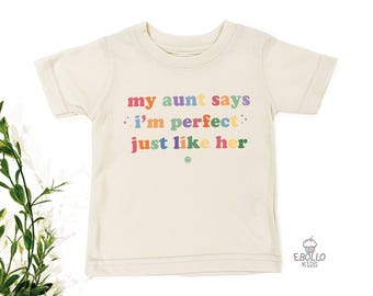T-shirt bébé Auntie's Bestie - T-shirt bohème arc-en-ciel pour tout-petit