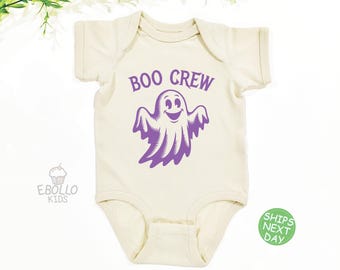 Mono de Halloween personalizado Boo Crew®: Body retro de fantasma para bebé