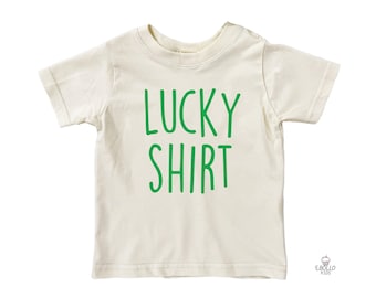 Camiseta divertida para bebé del Día de San Patricio con la suerte - Camiseta retro para niño pequeño