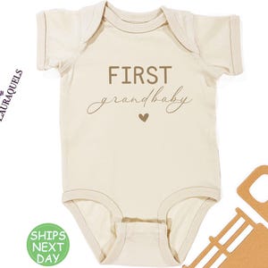 First Grandbaby Bodysuit - Gift for Grandma - New Parent Gift - Funny Grandpa Gift - New Baby Gift