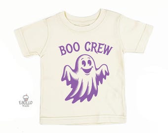T-shirt d'Halloween pour bébé Boo Crew : t-shirt personnalisé avec nom de fantôme pour tout-petit