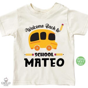 Personalized Kids Tee - Back to School Boys Name Shirt - First day of School Custom Shirt - Kids Back to School Outfit