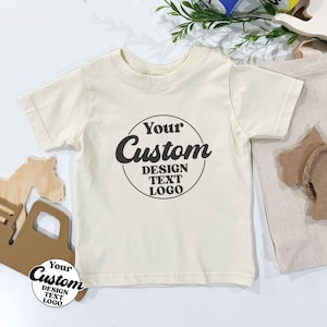 Custom Logo Baby Shirt - Custom Text Printed, Your Design or Logo Printed Directly Onto a baby Shirt - Custom Company Logo Printed