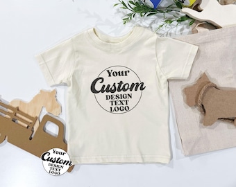 Camiseta de bebé con logotipo personalizado: diseño personalizado, logotipo de la empresa impreso