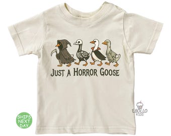 Chemise bébé Horror Goose : t-shirt Halloween tendance pour tout-petits