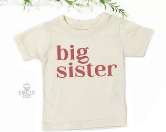 Chemise rétro grande soeur pour tout-petit : t-shirt faire-part de grossesse
