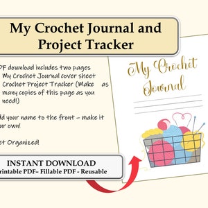 Crochet Project Tracker, Fillable Template for Devices, Printable PDF ...