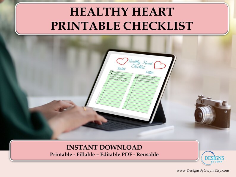 Healthy Heart Checklist, Printable To-do List (digital Download) - Etsy