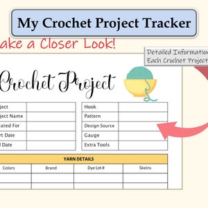 Crochet Project Tracker, Fillable Template for Devices, Printable PDF ...