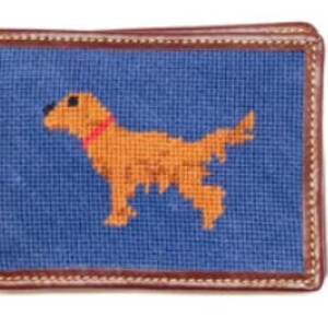 Golden Retriever Needlepoint Wallet