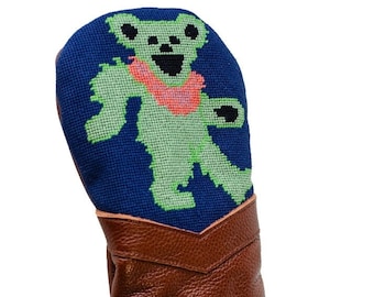 Happy Bear Needlepoint Driver Headcover