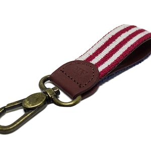 Stars and Stripes Needlepoint Key Fob