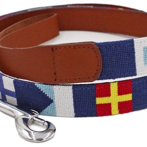 Nautical Flag Needlepoint Leash