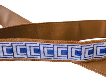 Adjustable Crossbody Open Squares Needlepoint Strap