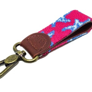 Starfish Needlepoint Key Fob
