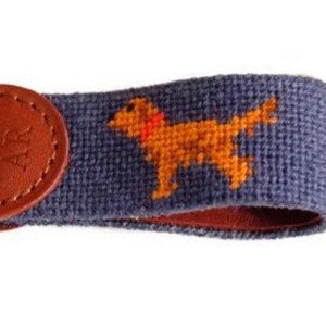 Golden Retriever Needlepoint Key Fob