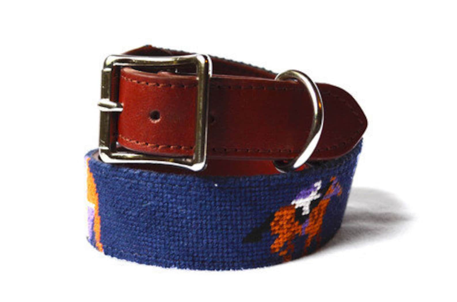Derby Needlepoint Dog Collar by Asher Riley - Etsy