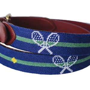 Tenis Love Needlepoint Belt