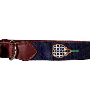 Tennis Needlepoint Dog Collar