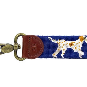 Pointer Dog Needlepoint Key Fob