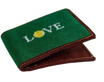 LOVE Needlepoint Wallet