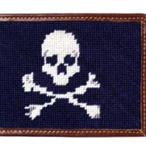 Jolly Roger Needlepoint Wallet