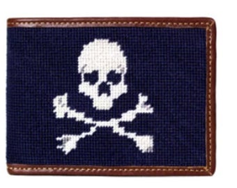 Jolly Roger Needlepoint Wallet
