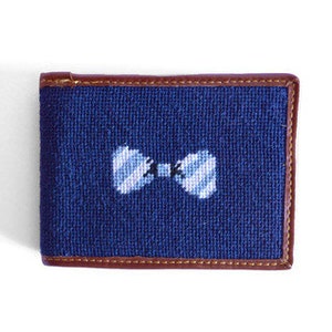 Portefeuille nœud papillon Needlepoint