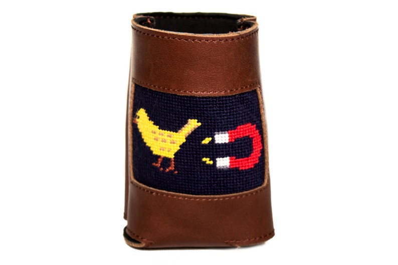 Chick Magnet Needlepoint Can Cooler