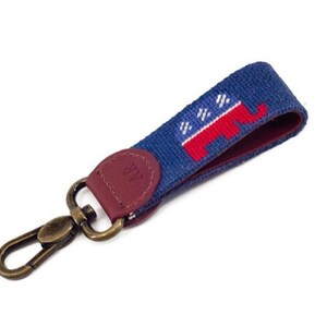 Republican Elephant Needlepoint Key Fob