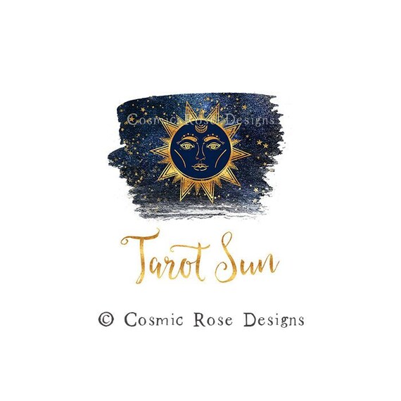 Aquarell Logo Gold Logo Sonne Logo Vintage Sonnenhut Gold Logo Etsy