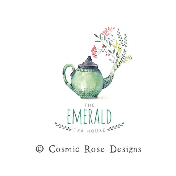 Premade logo pottery logo teapot logo cute logo whimsical logo Etsy