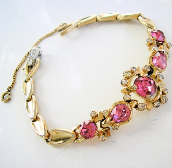MAZER RHINESTONE BRACELET: Vintage 1940’s