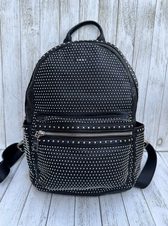 Leather Studded Backpack Handbag