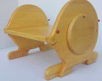 Child's piggy bench and step stool