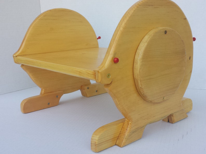 Child's piggy bench and step stool image 1