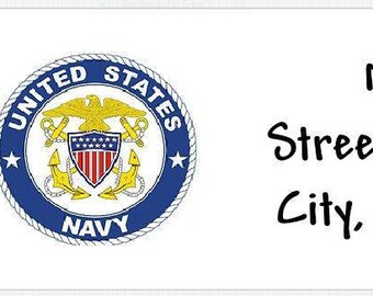 personalized address custom return address labels address stickers veteran personalized return army military printable PDF