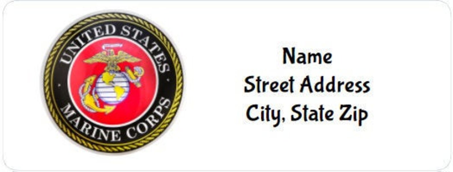 Marine Corps Emblem Personalized Return Address Labels Buy 3 Etsy